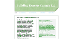 Desktop Screenshot of buildingexpertscanada.com